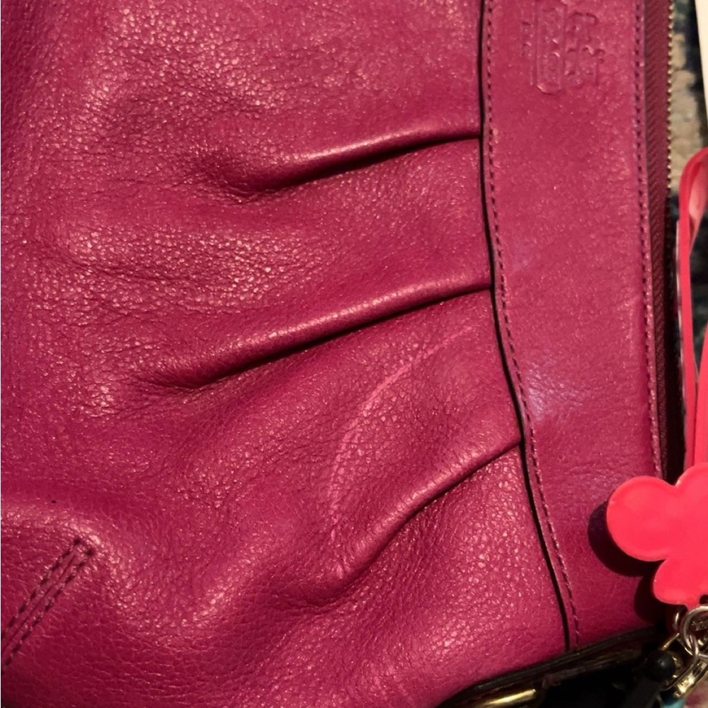 Coach Madison Hot Pink/Magenta Leather Shoulder Bag - Picture 7 of 15